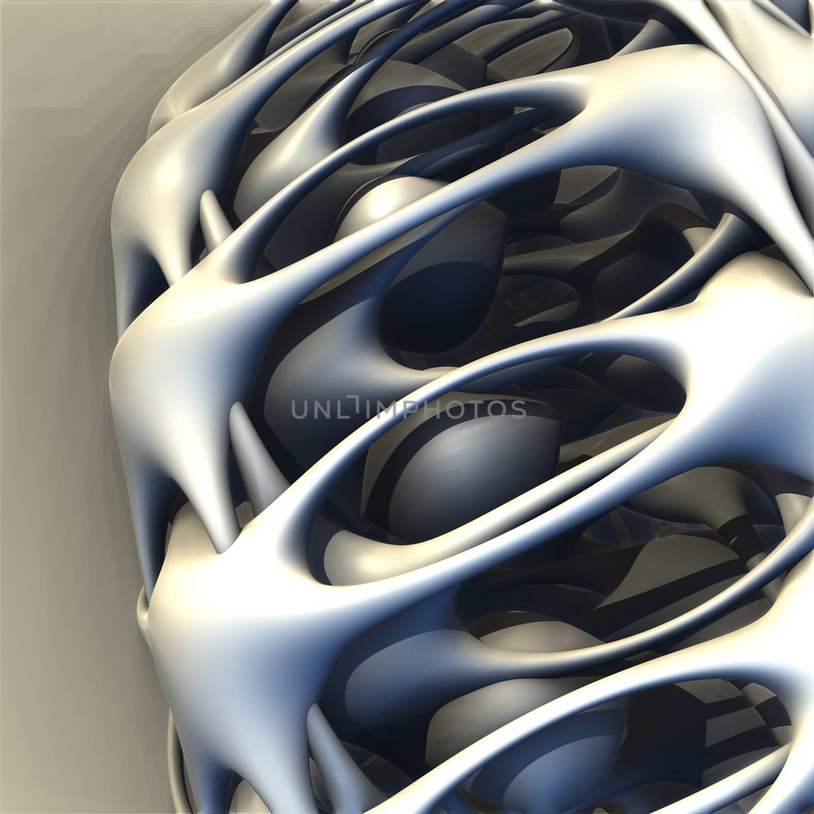 abstract geometric composition made in 3d software by vitanovski