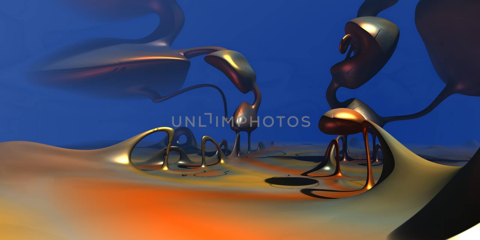 3d illustration of abstract geometric composition ,digital art works.