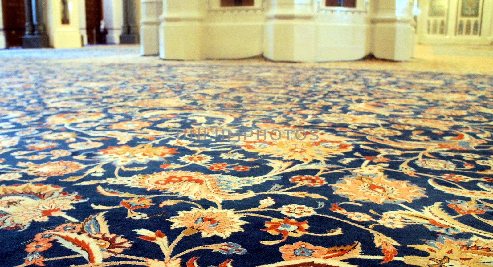 Carpet in the large mosque of Muscat, for praying Muslims