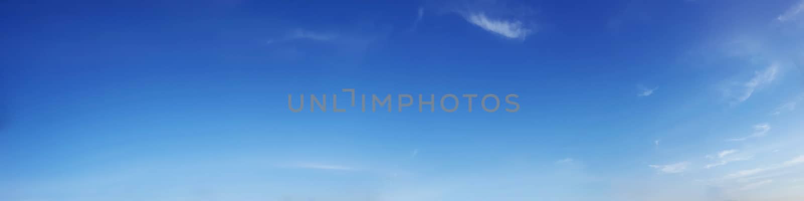 Panorama sky with cloud on a sunny day. Beautiful cirrus cloud.