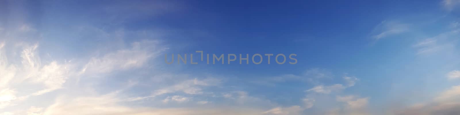 Panorama sky with cloud on a sunny day. by Tanarch