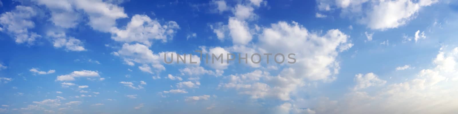 Panorama sky with cloud on a sunny day. by Tanarch