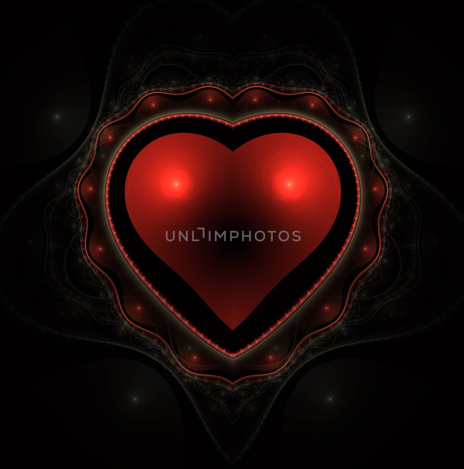 Valentines day background. Hearts for valentine day. Abstract fractal. Decoration for wallpaper desktop, poster, cover booklet, card to valentines day.
