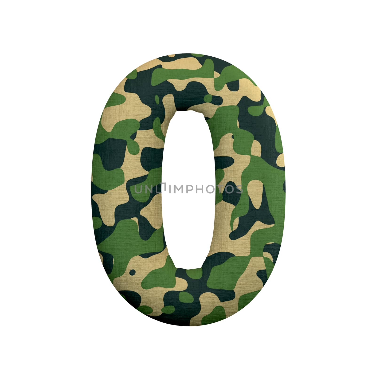 Army number 0 -  3d Camo digit - Army, war or survivalism concept by chrisroll