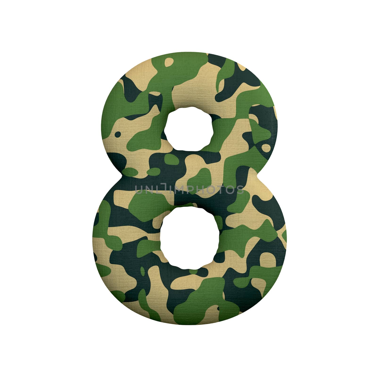 Army number 8 -  3d Camo digit - Army, war or survivalism concept by chrisroll