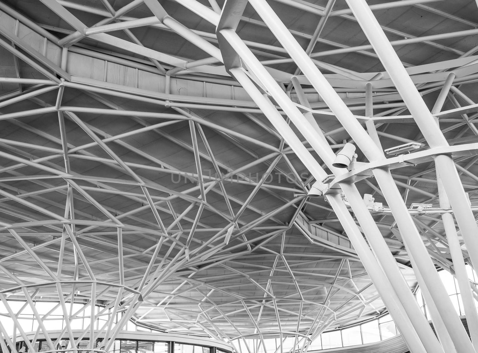 Modern interior building structure in department stores in downtown Chiang Mai, Thailand.