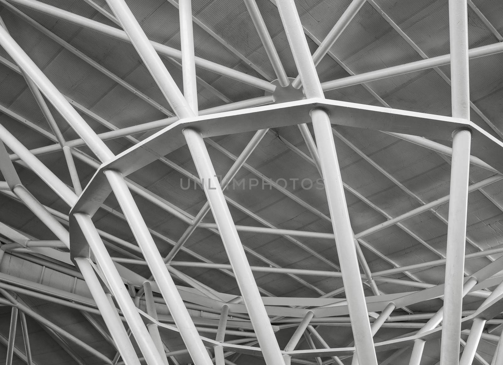 Modern interior building structure in department stores in downtown Chiang Mai, Thailand. by TEERASAK