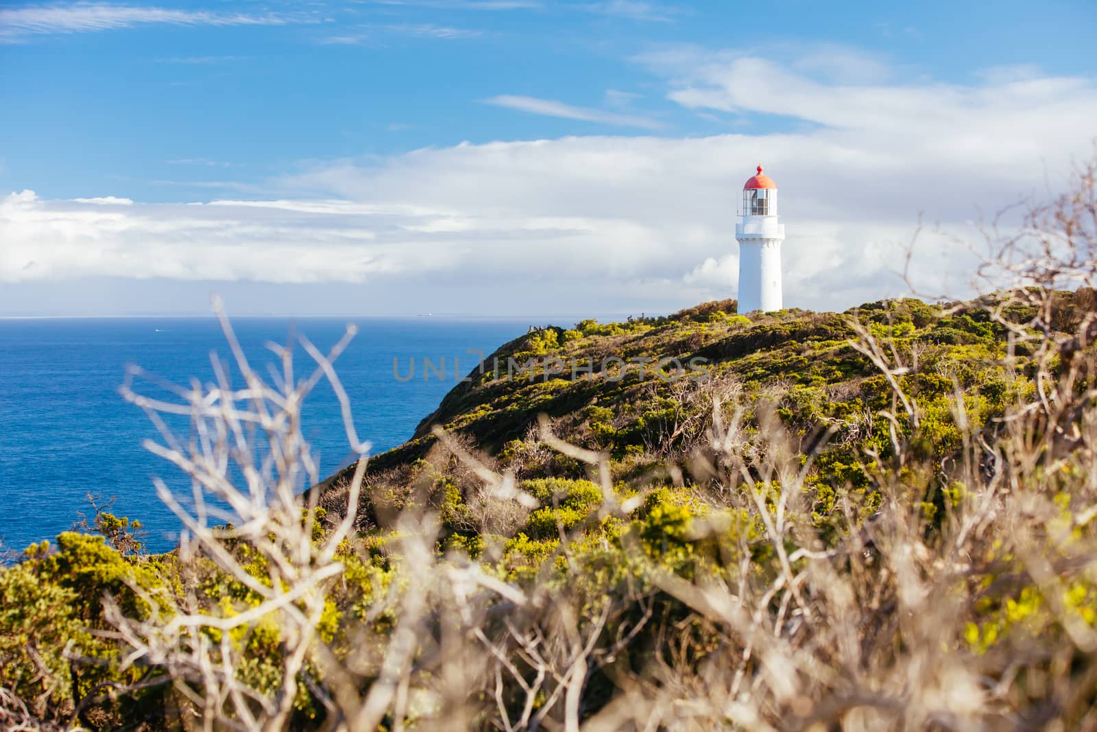 Cape Schanck Lighthouse Reserve on a cool clear winter's morning on the Mornington Peninsula in Victoria, Australia