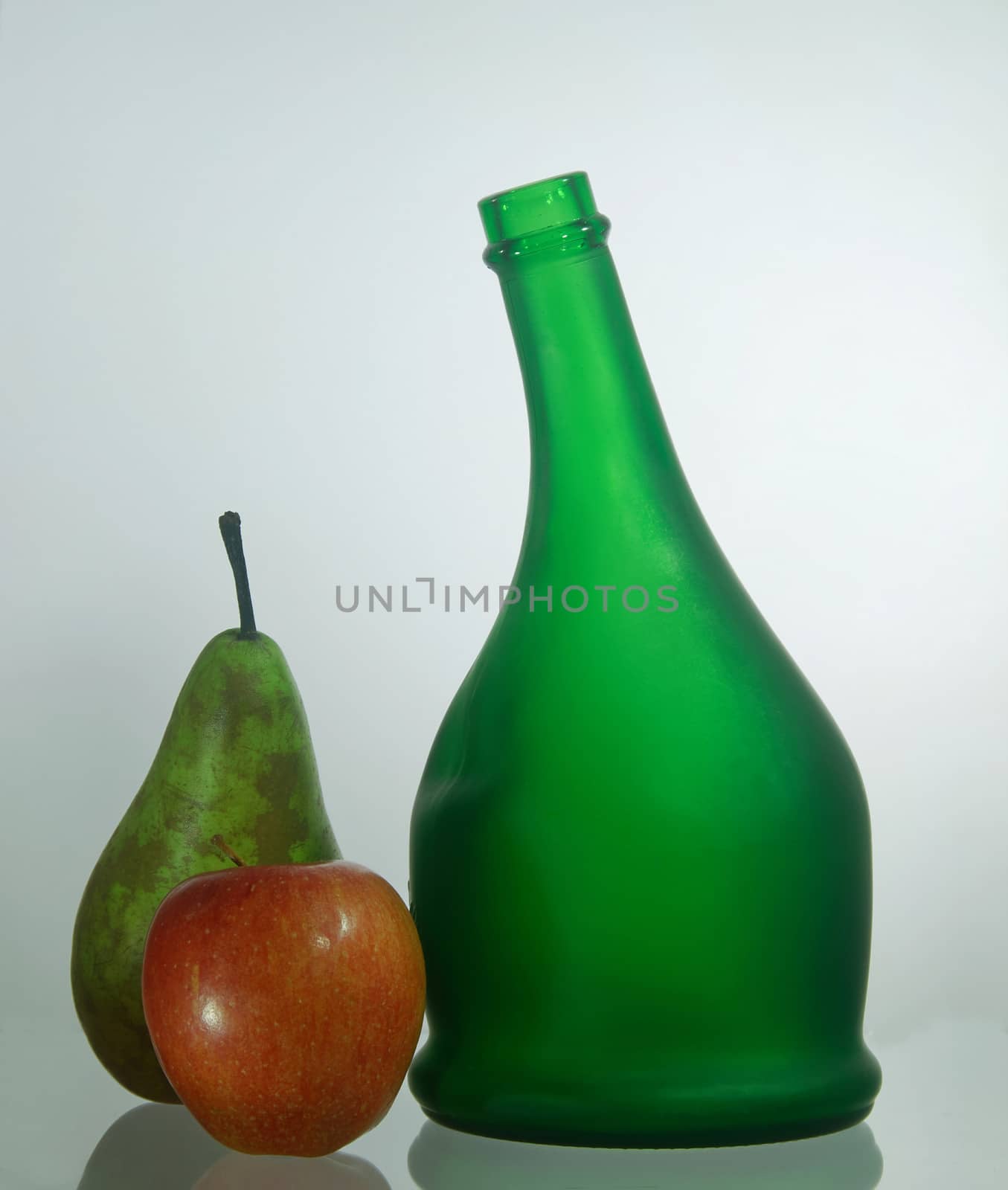 Studio studies of still life objects in glass.