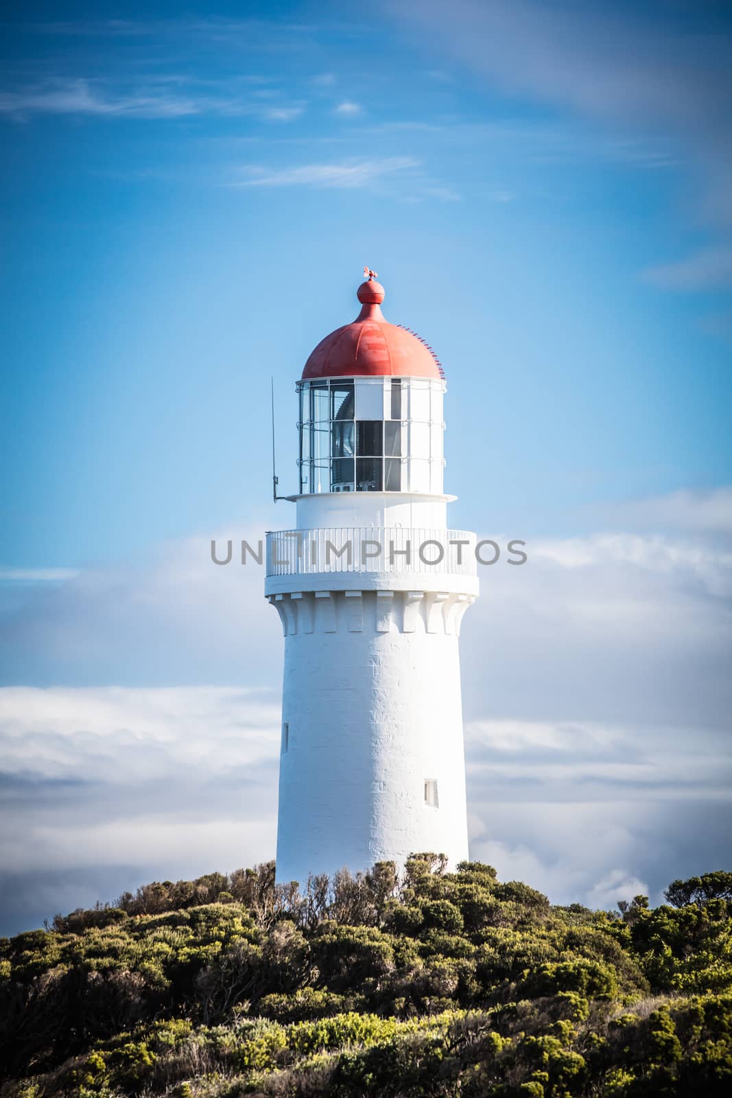 Cape Schanck Lighthouse Reserve on a cool clear winter's morning on the Mornington Peninsula in Victoria, Australia