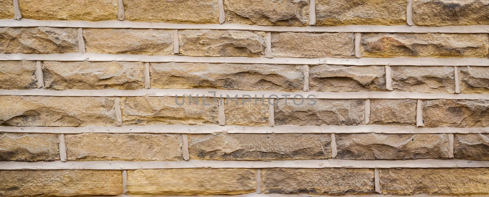 Brick Wall Panorama with white pointing