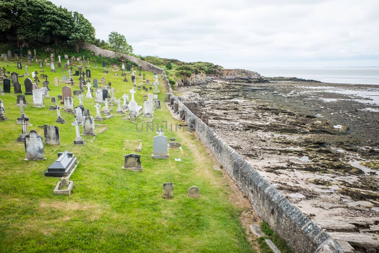 Peters church graveyard at heysham village Lancashire by paddythegolfer