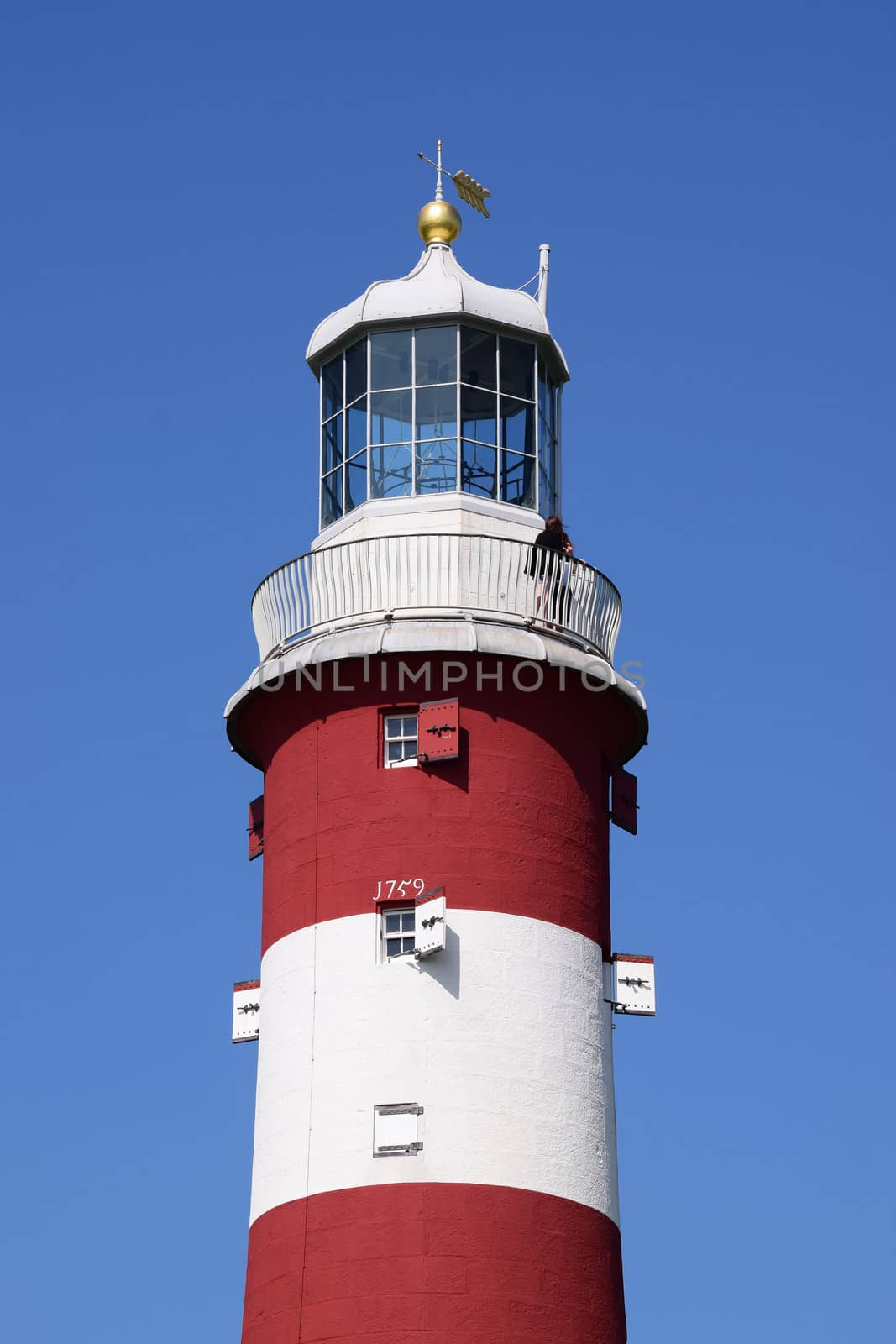 Lighthouse on the Hoe, Plymouth, Devon. UK.