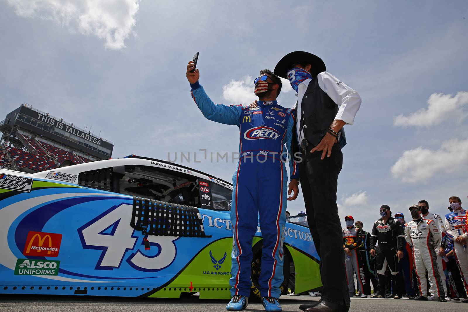 The NASCAR Cup Series teams take to the track for the GEICO 500 at Talladega Superspeedway in Lincoln, Alabama.