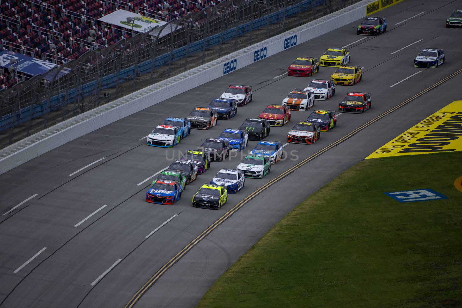 Ricky Stenhouse Jr. (47) races for position for the GEICO 500 at Talladega Superspeedway in Lincoln, Alabama.