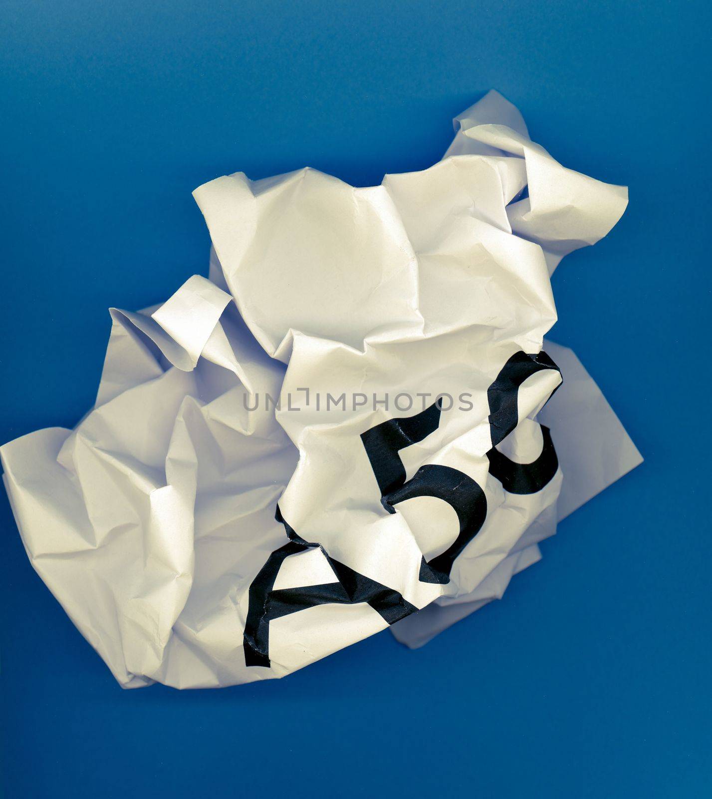 Crumpled paper ball with word A50 representing the growing request to revoke Article 50 to stop Brexit and remain in the EU, after the ECJ decision and May deal failure
