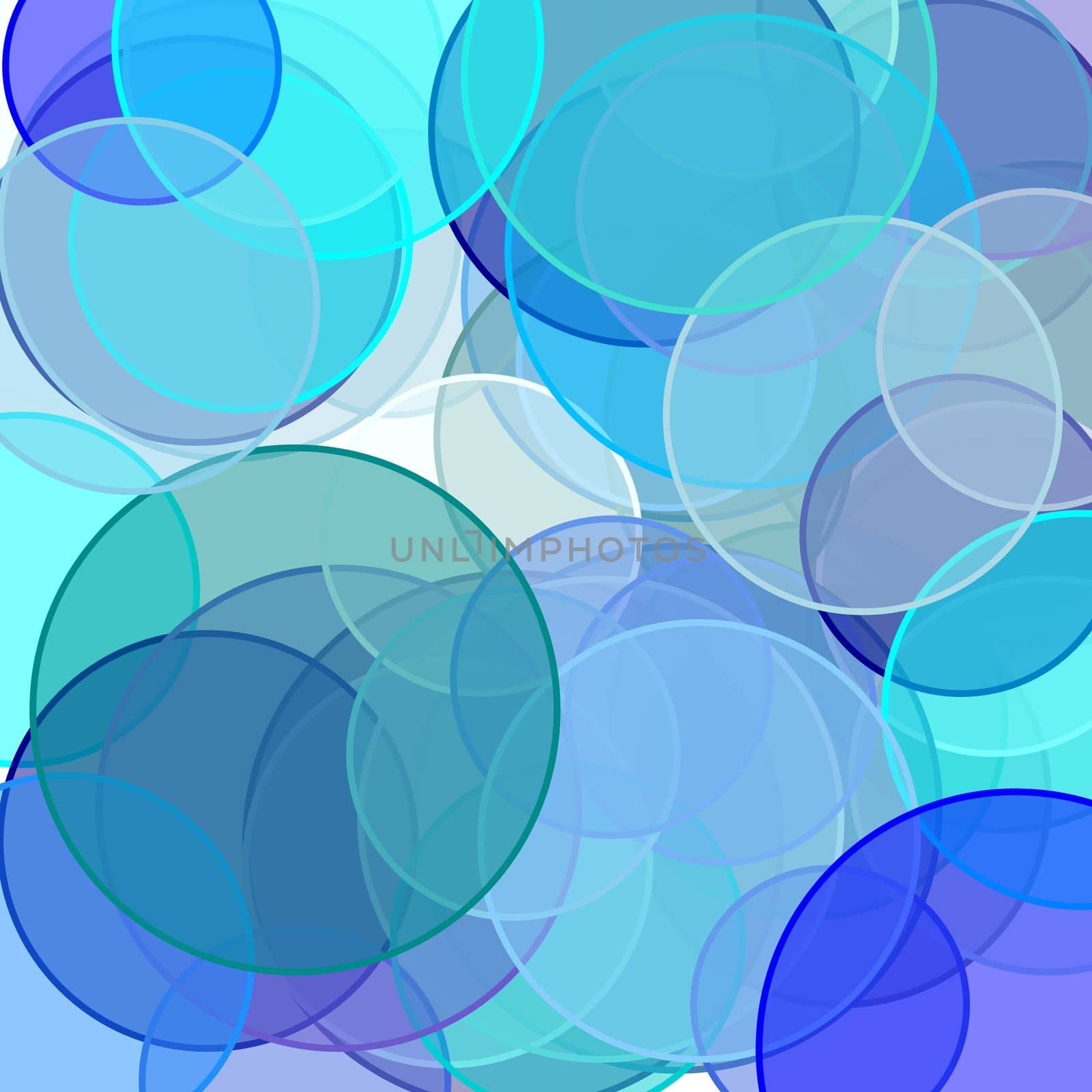 Abstract blue circles illustration background by claudiodivizia