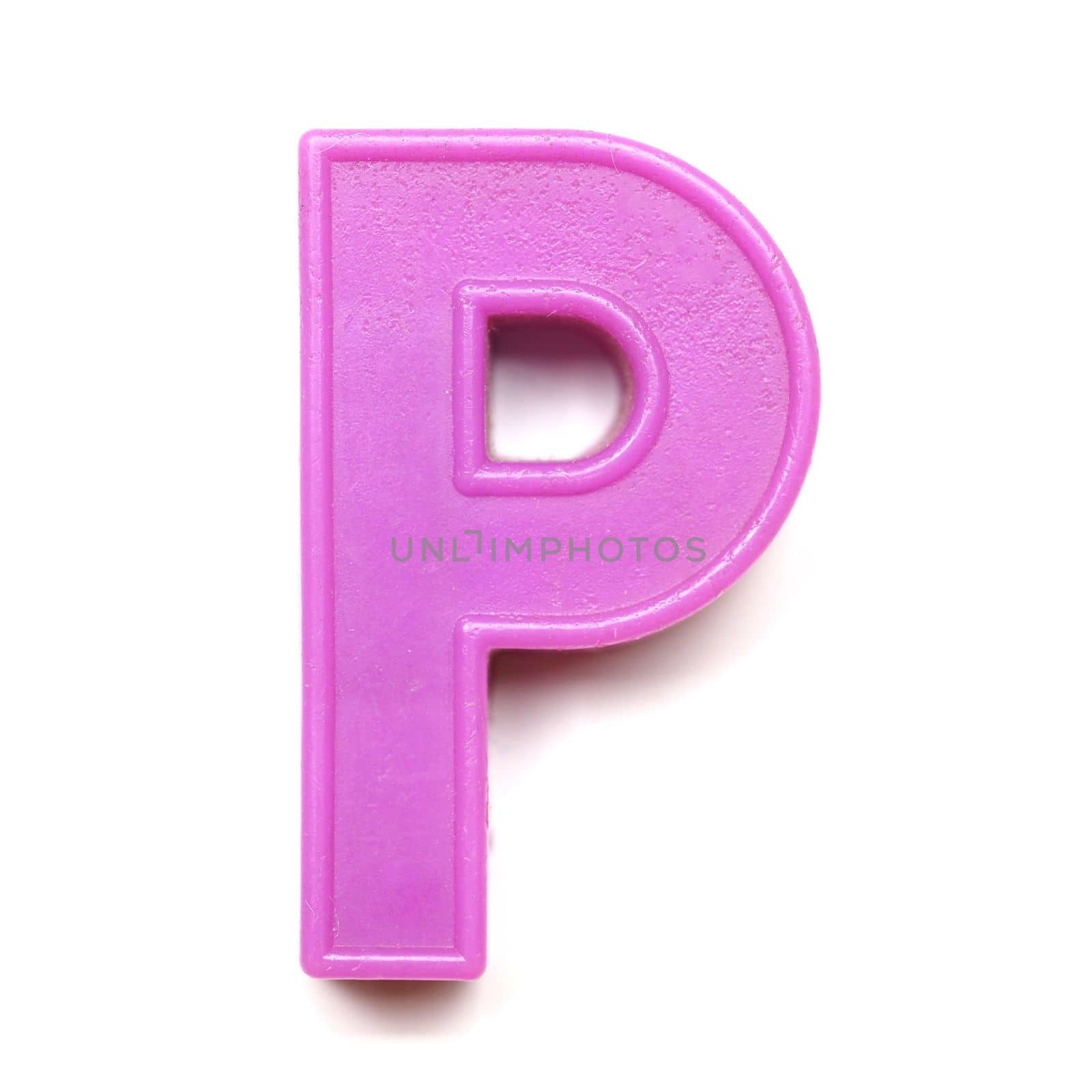 Magnetic uppercase letter P of the British alphabet