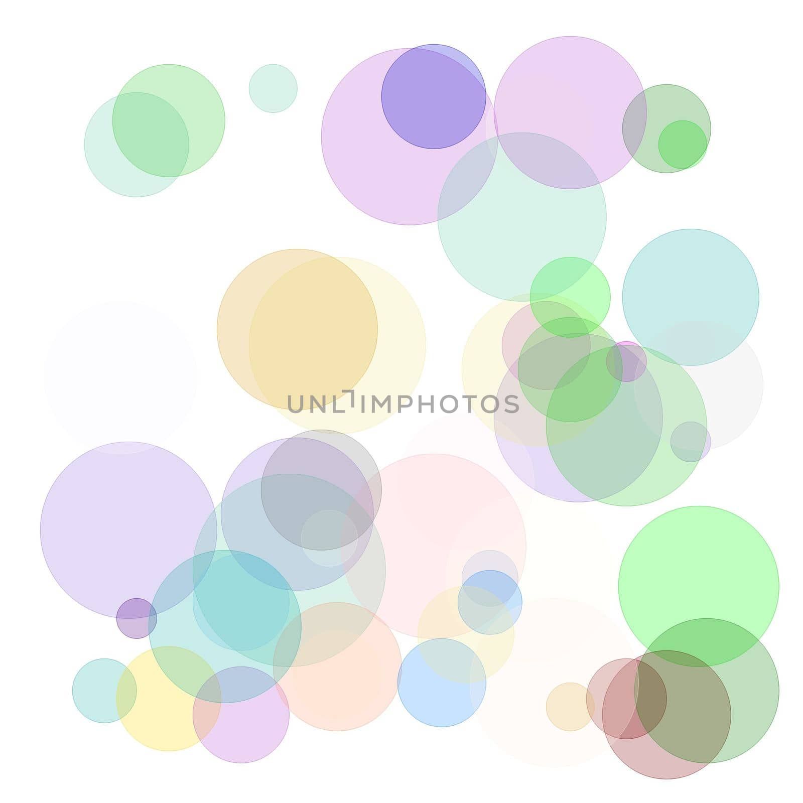 Abstract blue pink grey white yellow green red violet brown circ by claudiodivizia