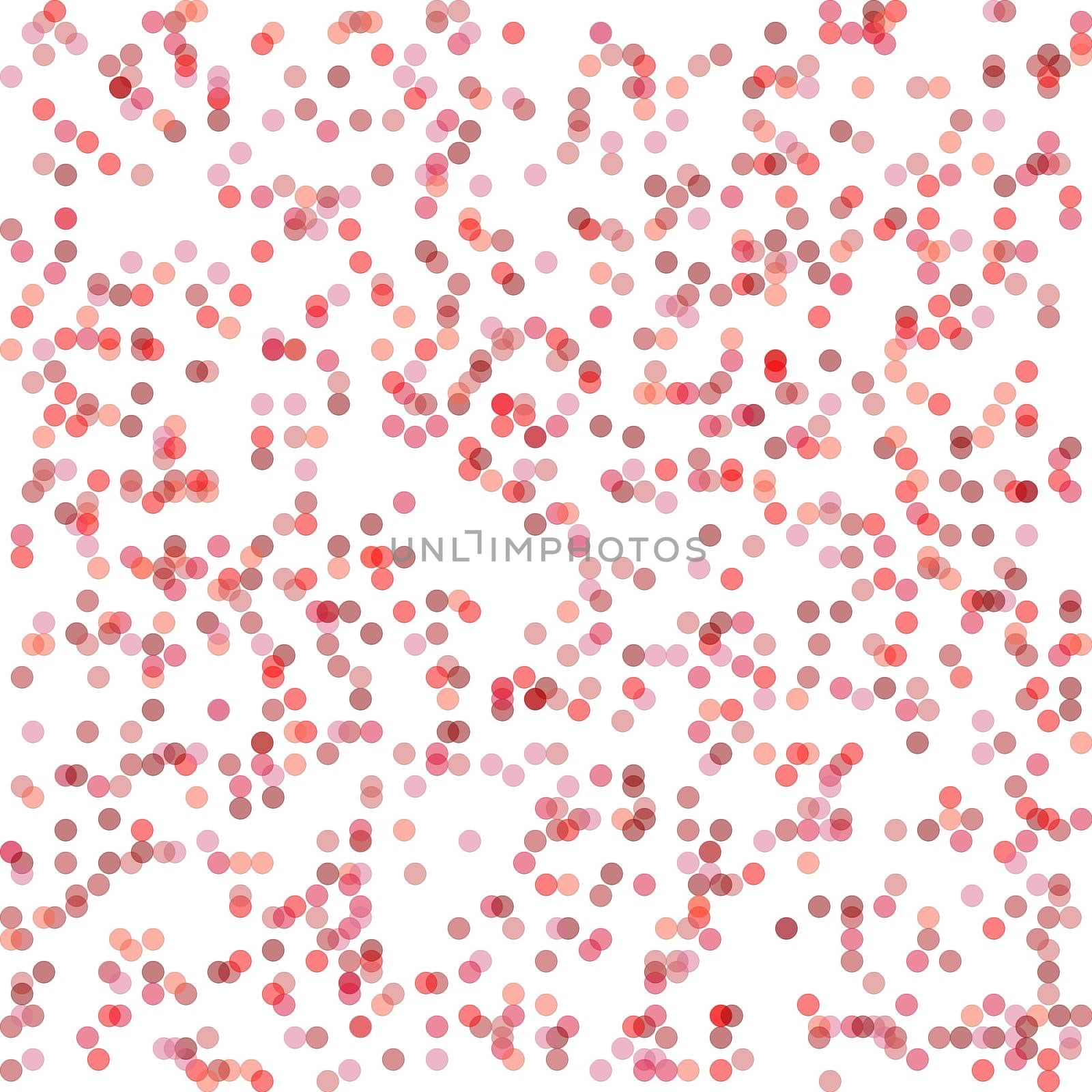 Abstract minimalist red illustration with circles useful as a background