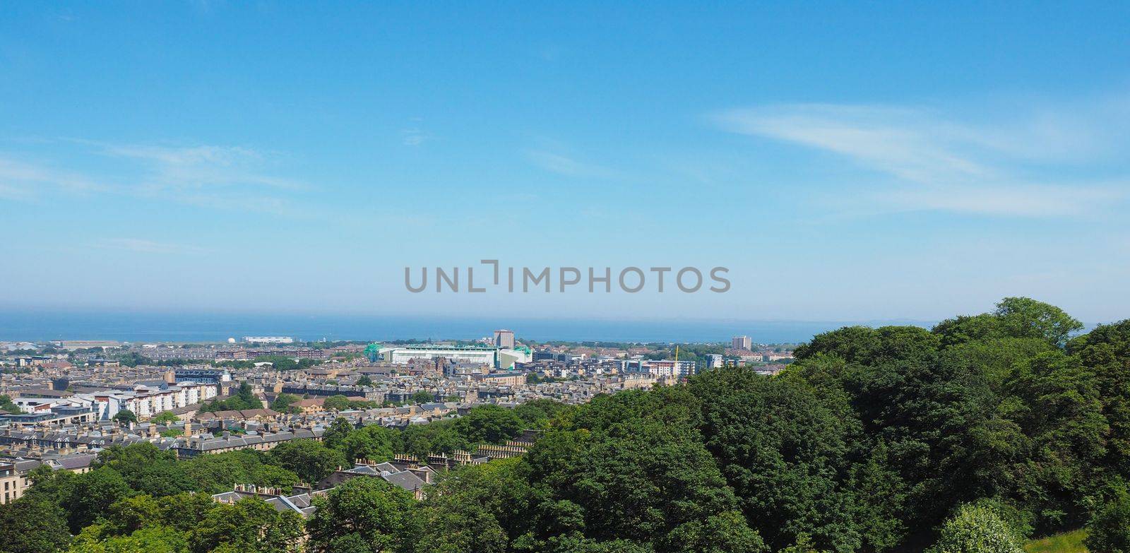 Aerial view of Edinburgh from Calton Hill by claudiodivizia
