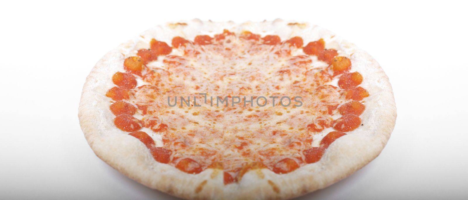 margherita aka margarita pizza traditional Italian food with copy space