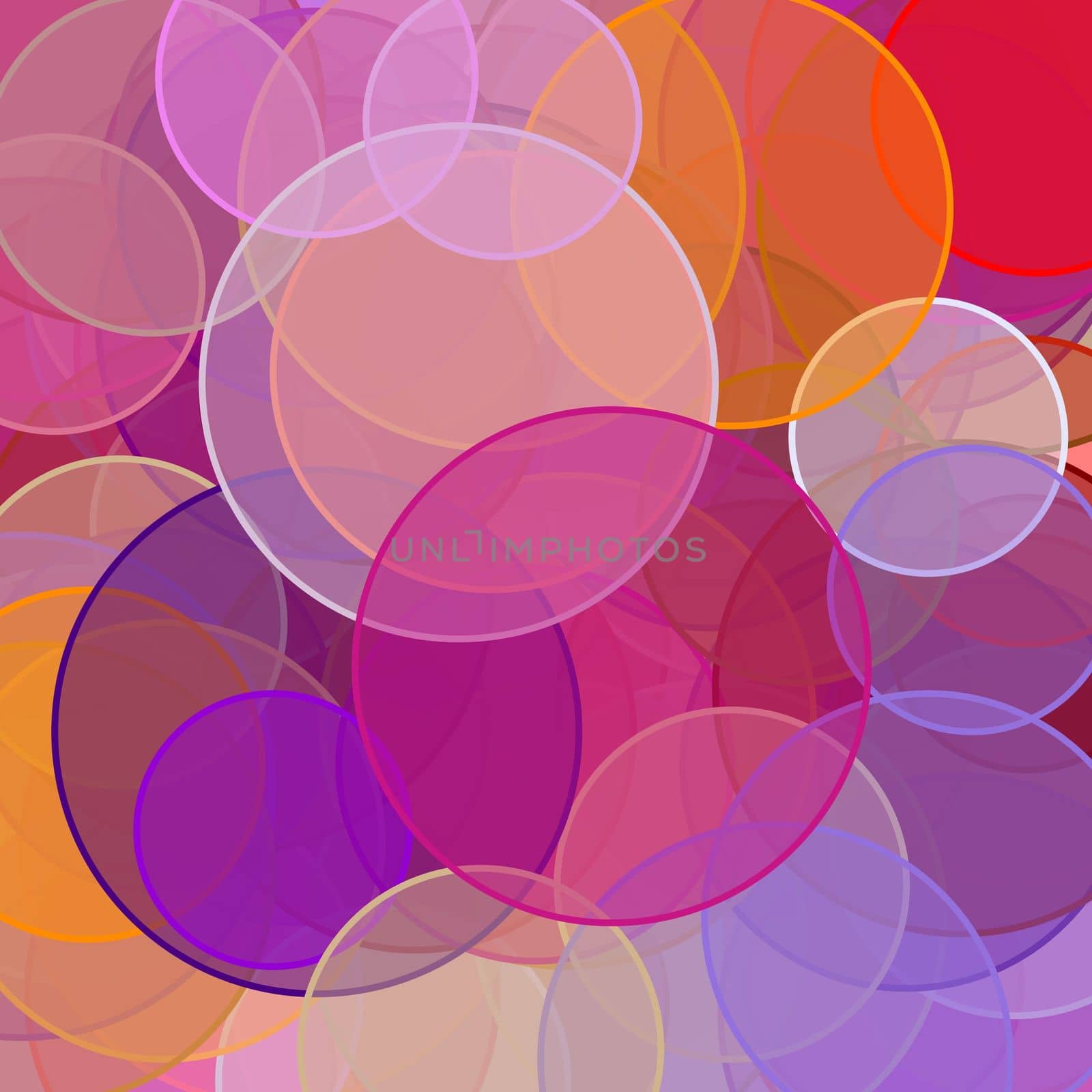 Abstract red orange brown violet circles illustration background by claudiodivizia
