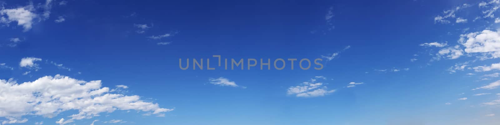 Panorama sky with cloud on a sunny day. Beautiful cirrus cloud.