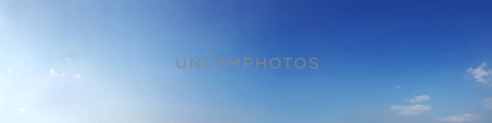 Panorama sky with cloud on a sunny day. Beautiful cirrus cloud.