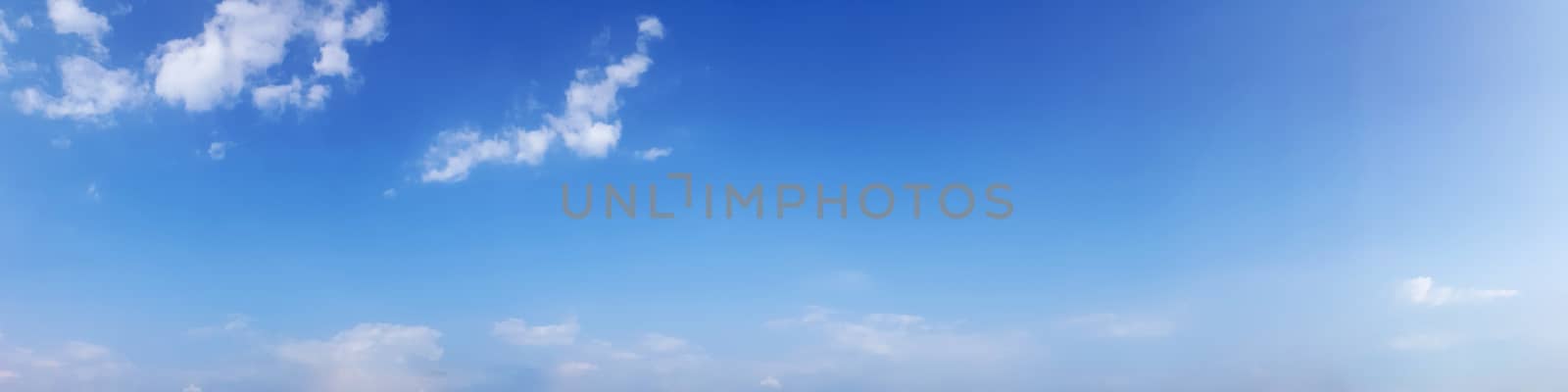 Panorama sky with cloud on a sunny day. Beautiful cirrus cloud.