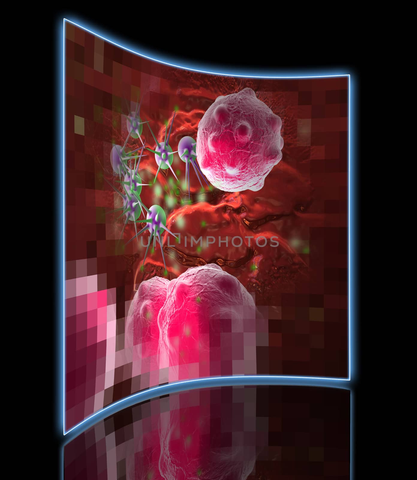 cancer cell pixelated by vitanovski