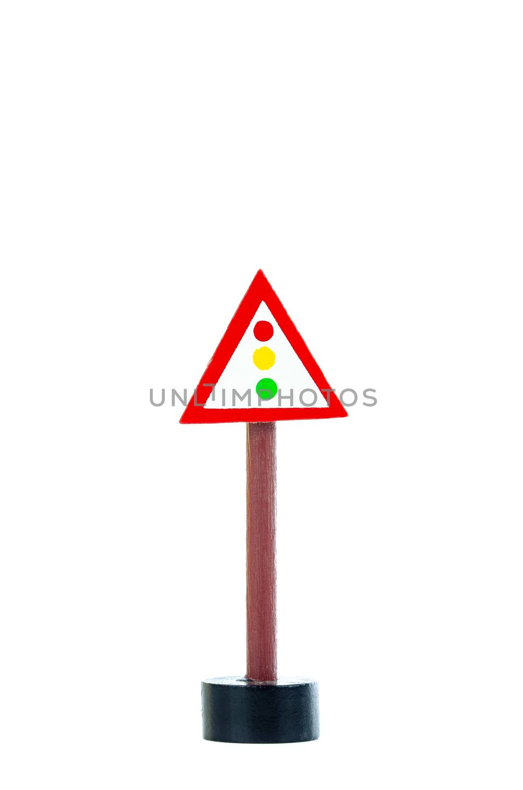 traffic light  sign isolated on white background with copy space for text