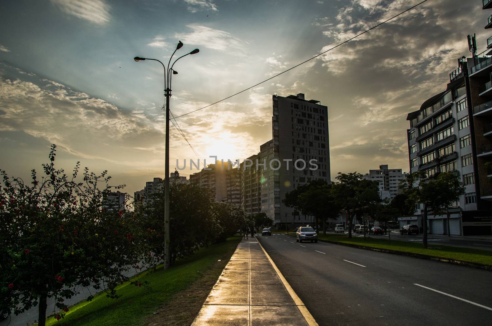 One of the streets of Miraflores in Lima - Peru