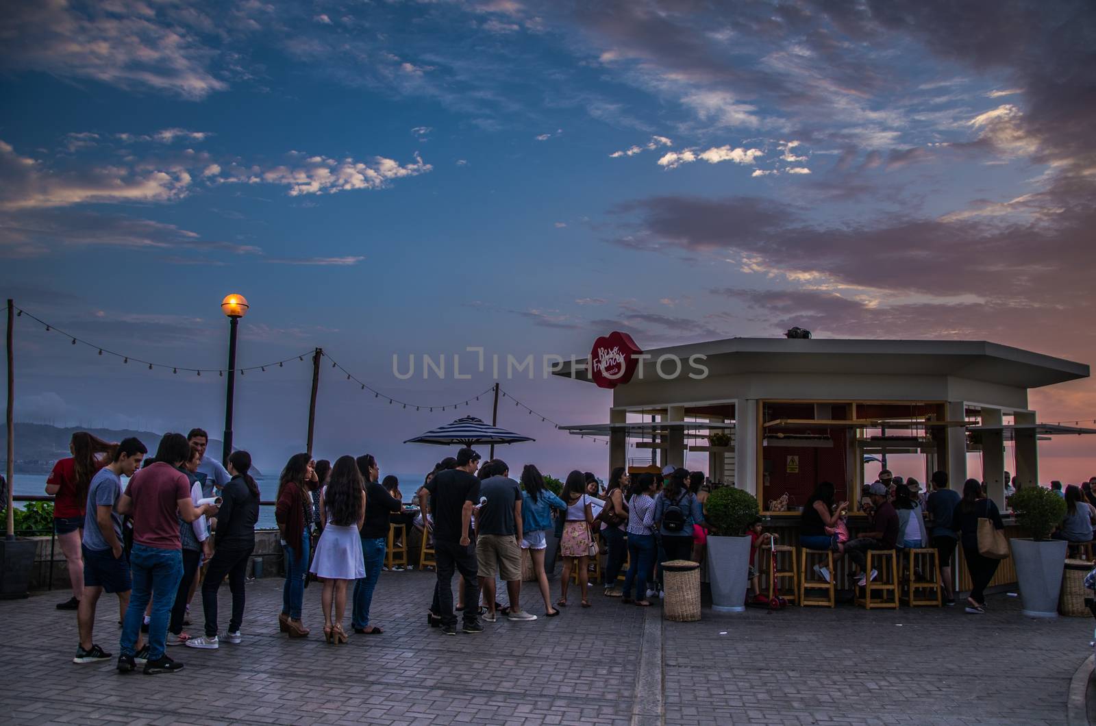 Pancake shop on the edge of the sea