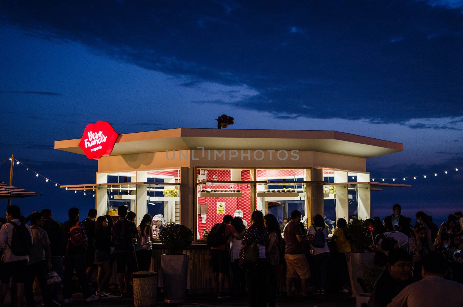 Pancake shop on the edge of the sea