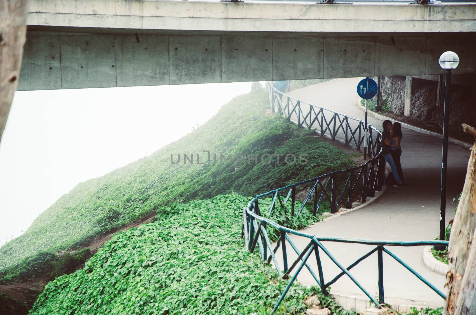 View below the Villena bridge in Miraflores, Lima - Peru
