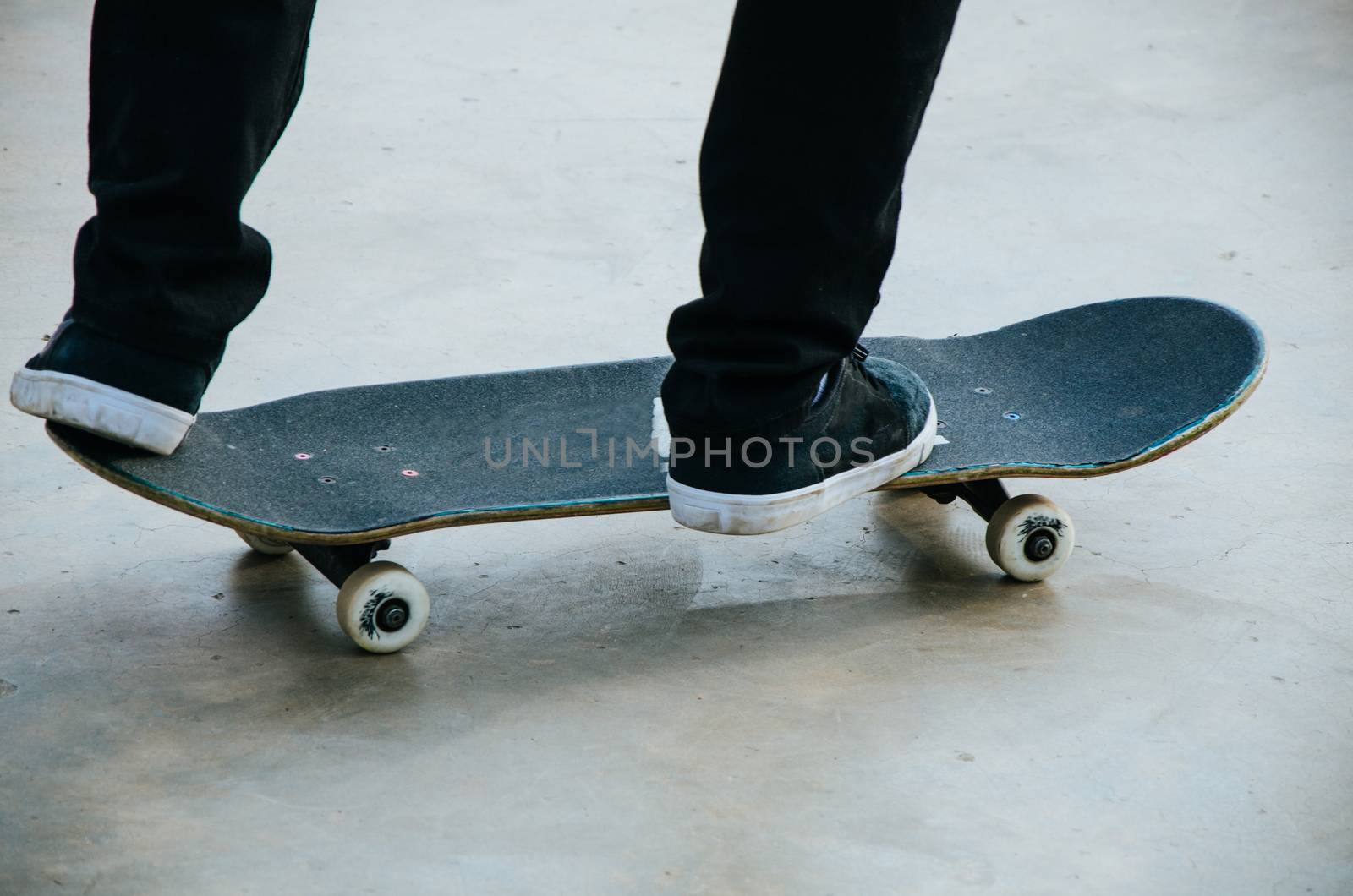Skater practicing at the Miraflores skatepark in Lima - Peru