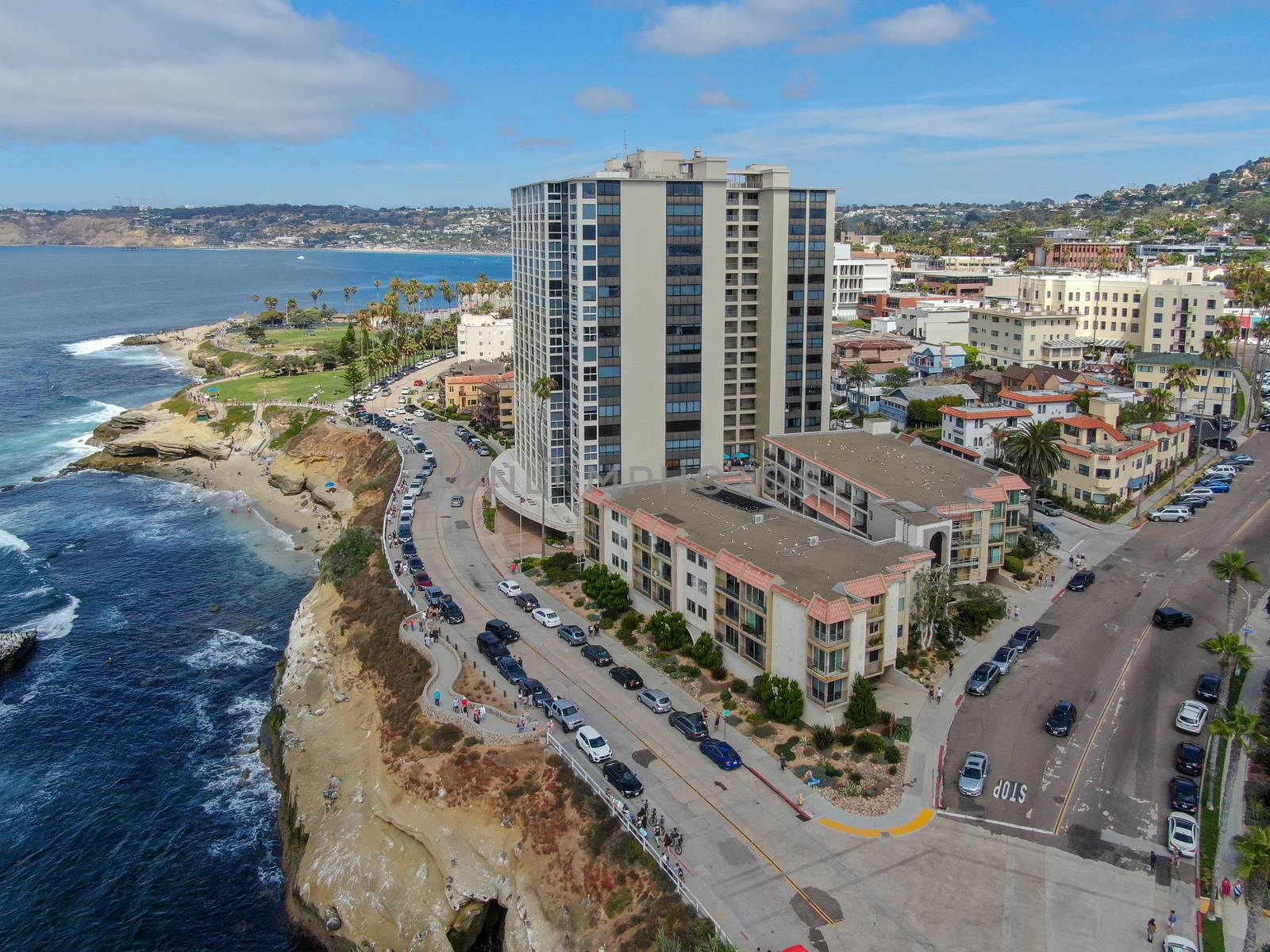 Aerial view of La Jolla coast, San Diego, California.  by Bonandbon