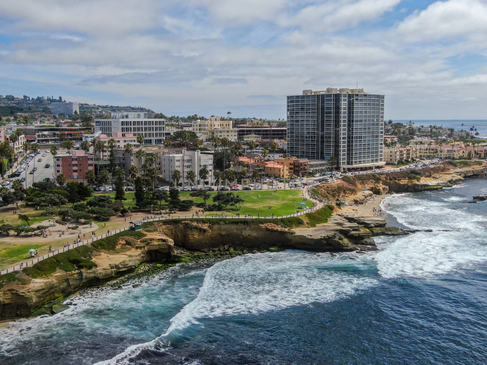 Aerial view of La Jolla coast, San Diego, California.  by Bonandbon