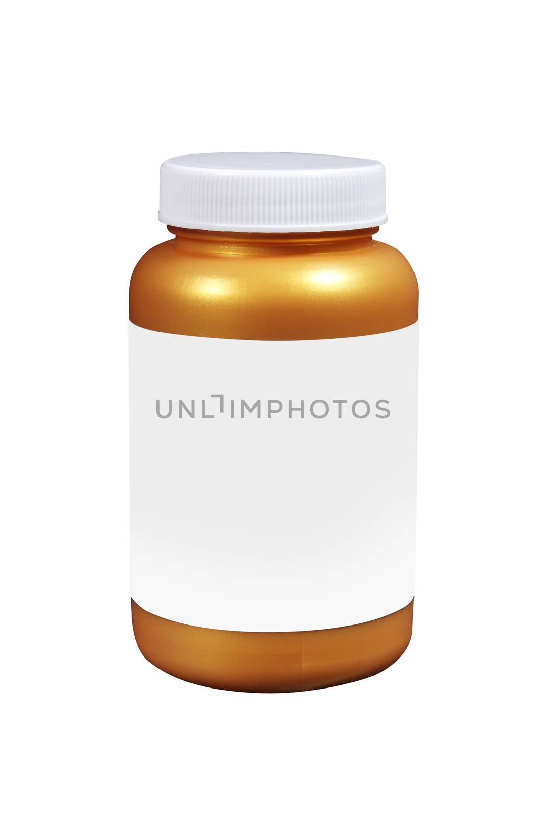 healthcare and medicine concept. medicine plastic bottle with blank label. pills box. brown medical container with white label isolated on white background