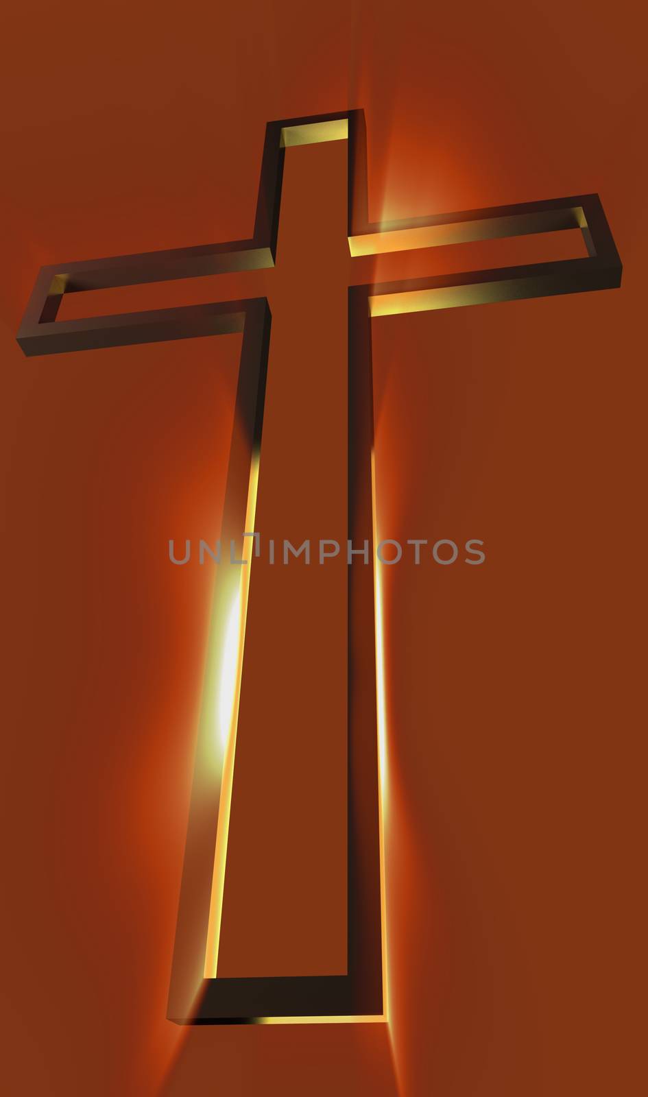 Wooden cross with rays by vitanovski