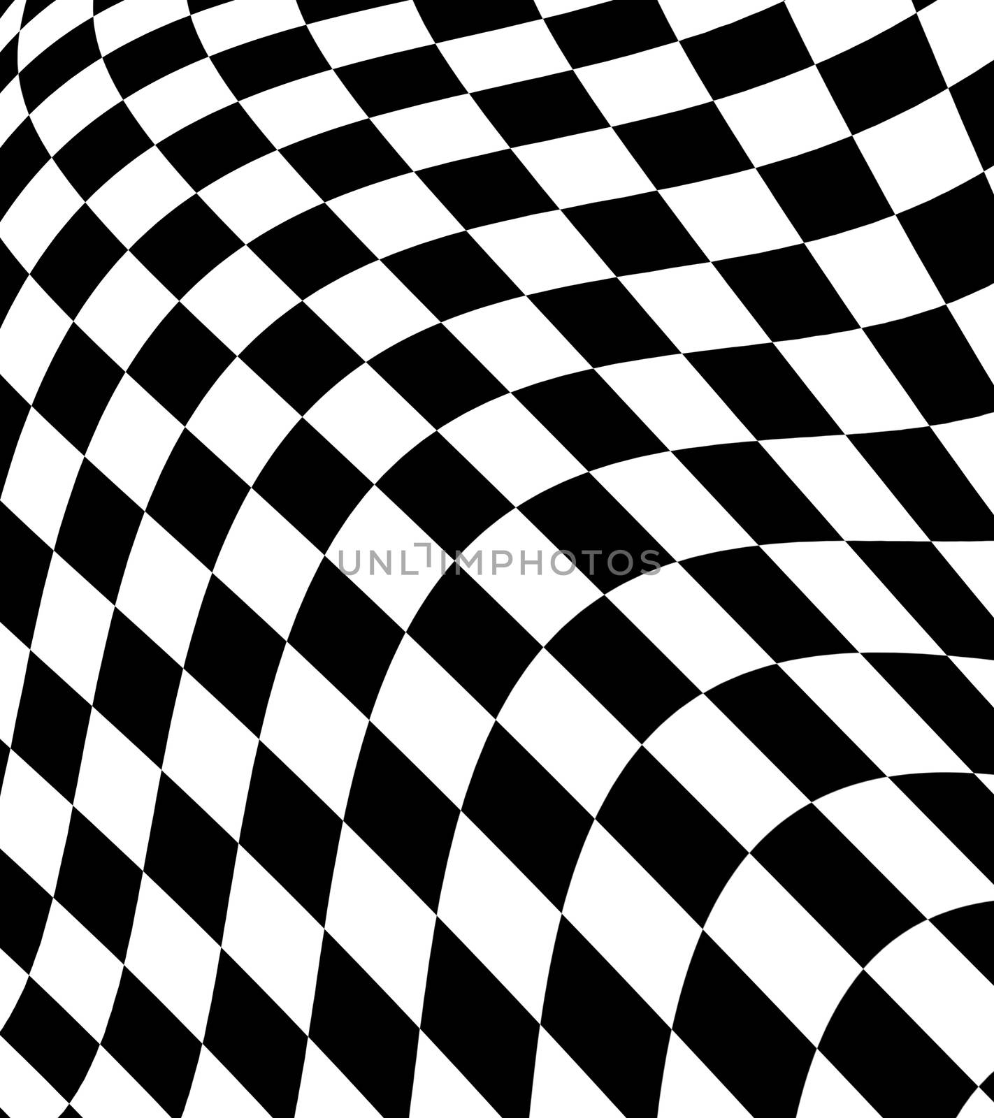 Black-white  checkered plane   made in 3d software