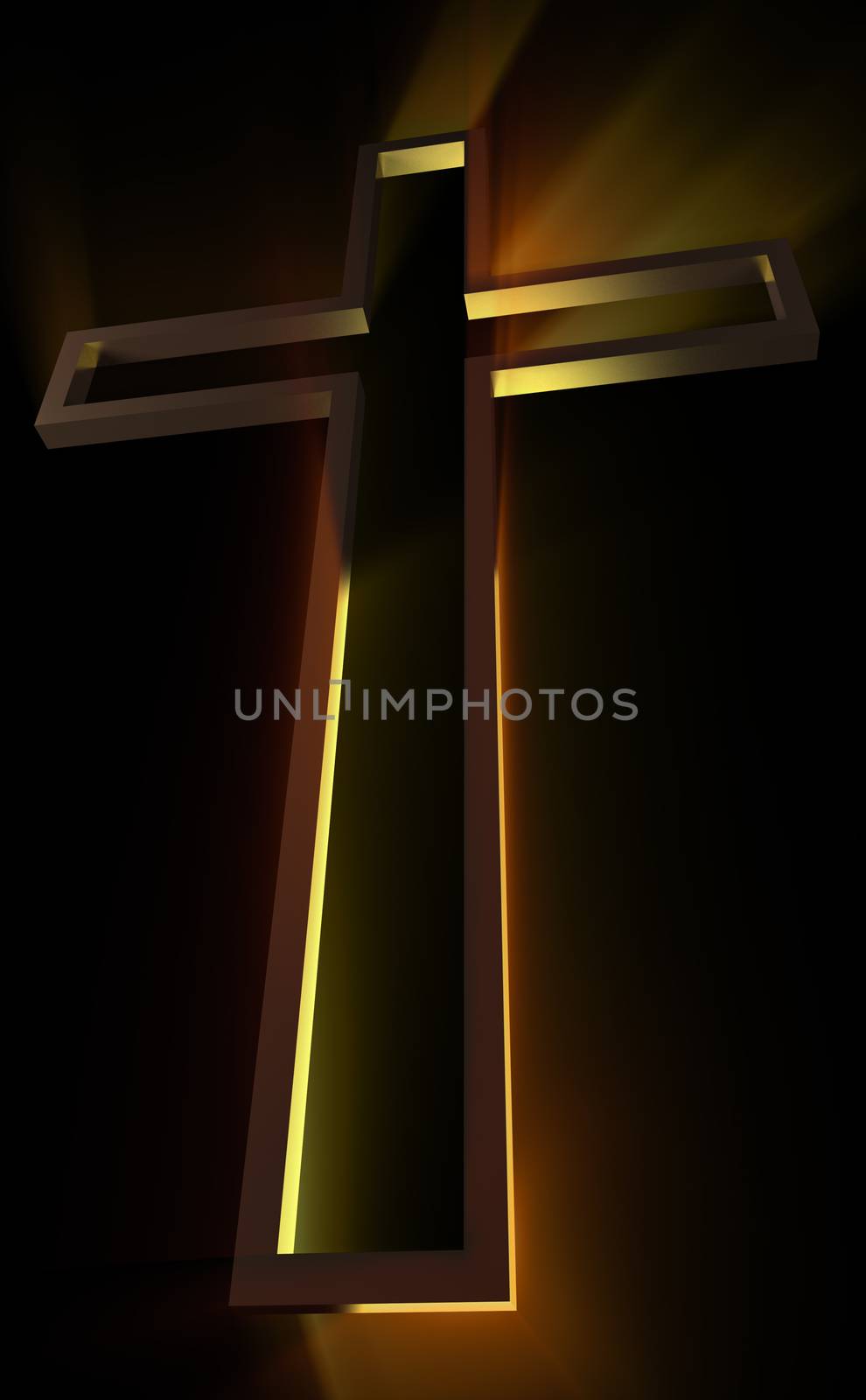 Wooden cross with rays by vitanovski