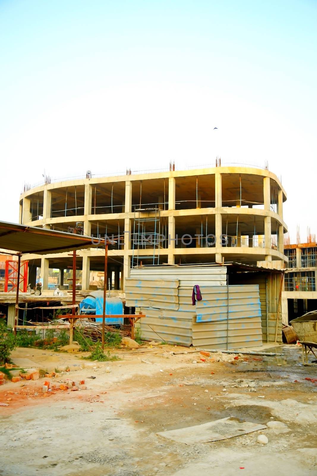 Kurukshetra, India - April 2016 : new construction of building in Kurukshetra