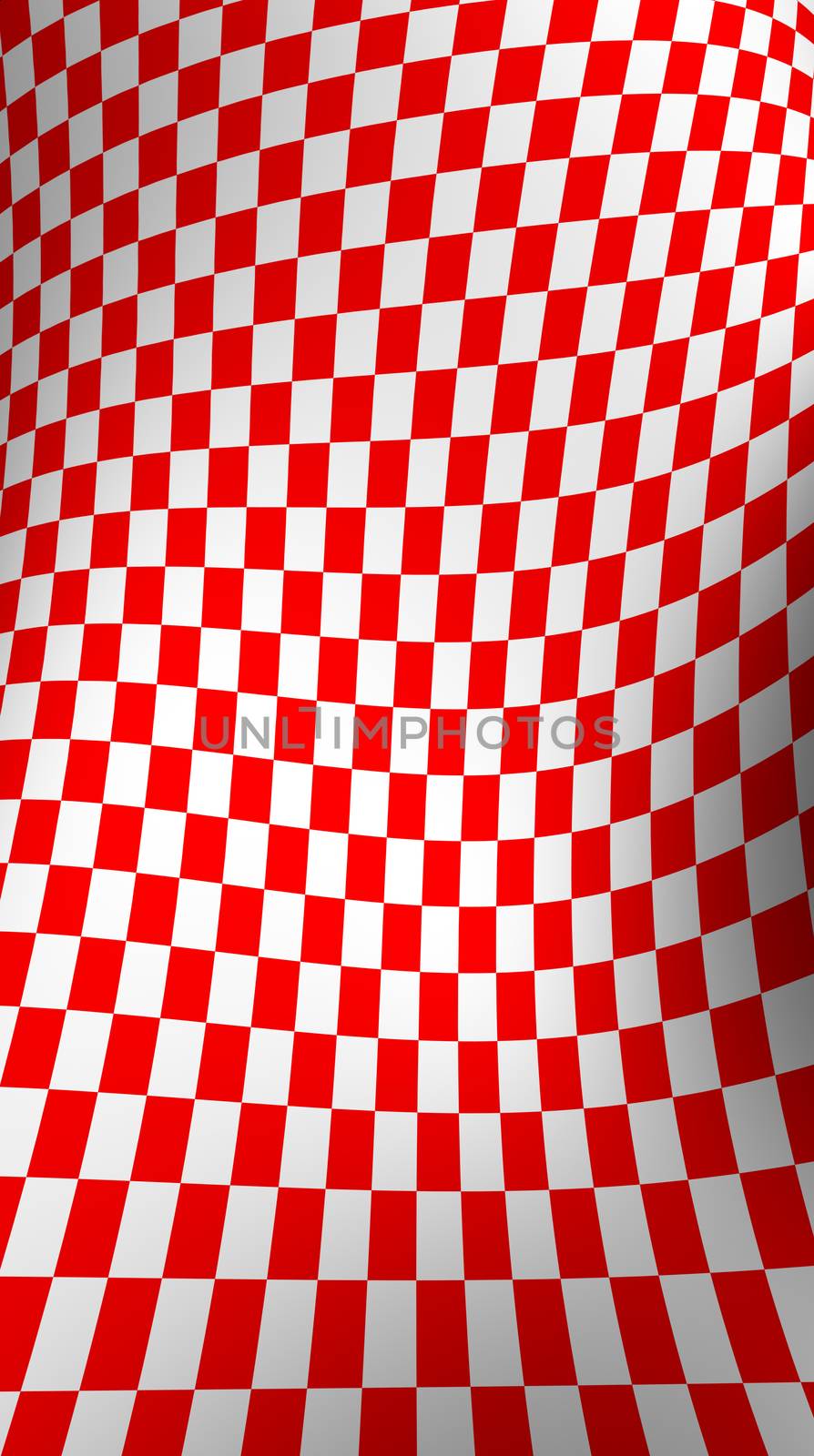 Red-white  checkered plane   made in 3d software