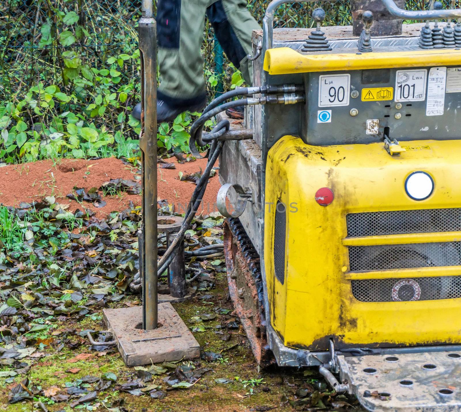 Small pile drilling for exploration and investigation of the subsoil and soil stratification