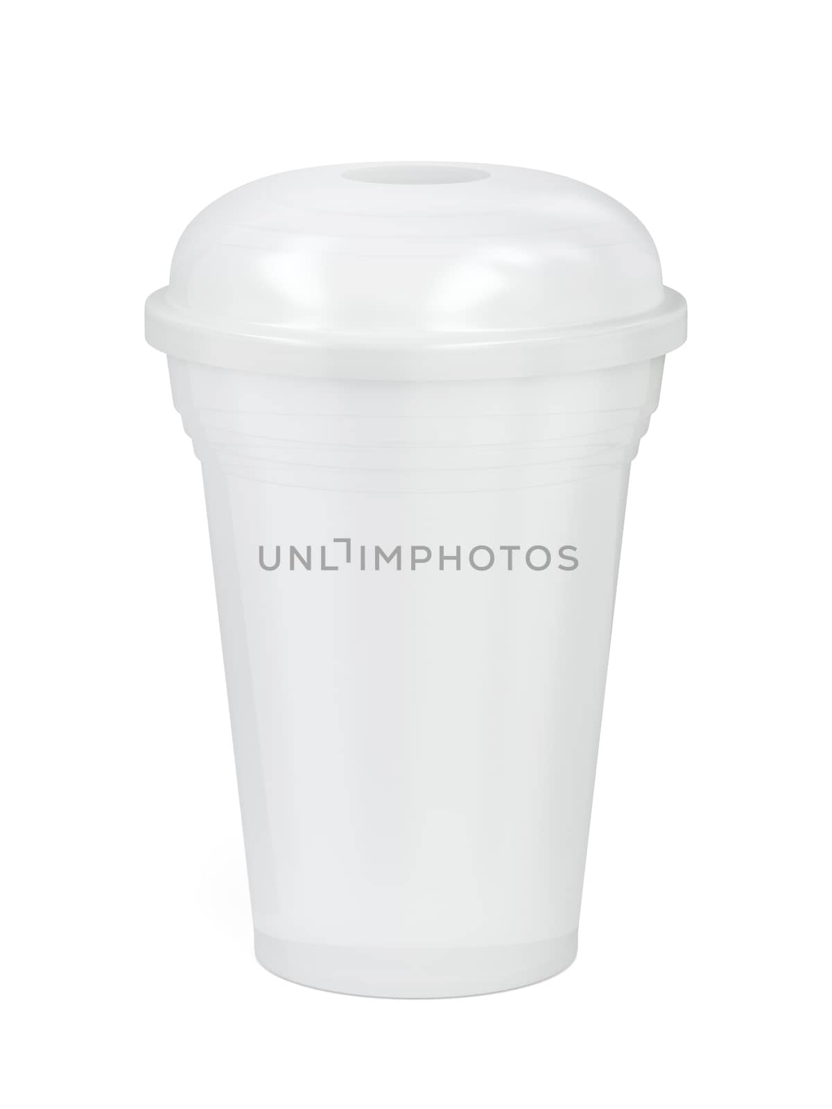 White plastic cup for smoothie or frappe by magraphics