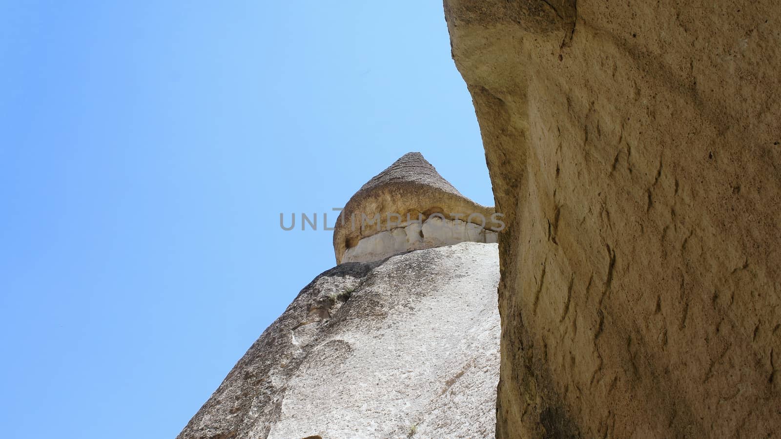 Erosion form of the rocks and mountains in Cappadocia in Anatolia, Turkey, Hike