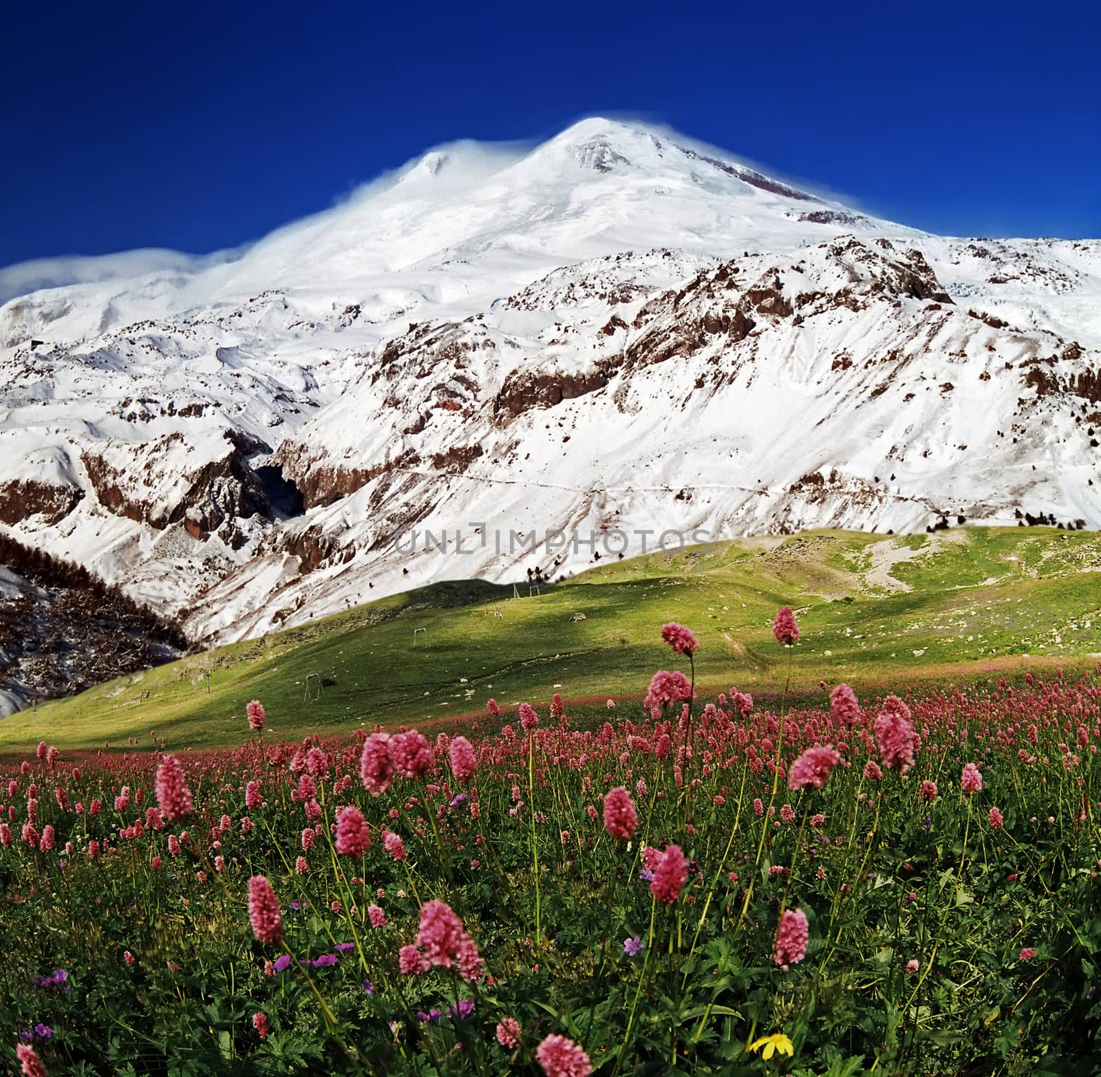 View on mountain Elbrus. by marlen