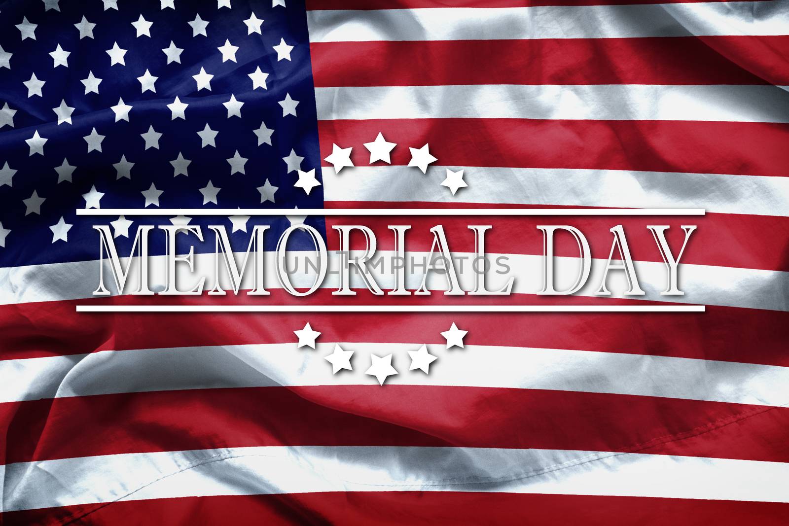 Happy Memorial Day greeting card, National american holiday. Memorial day background remember and honor ,  word Memorial day on american flag background. by asiandelight